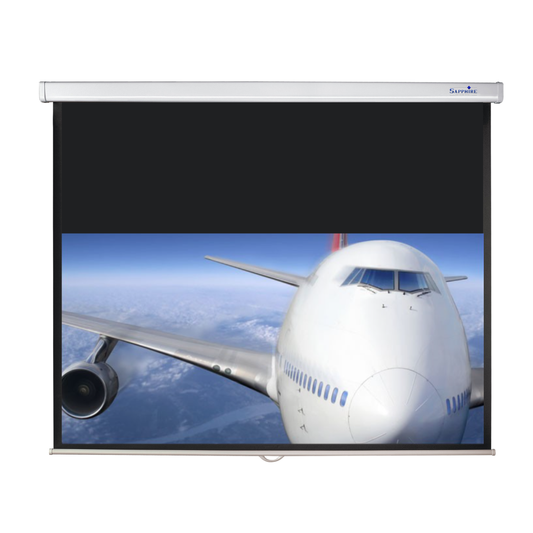 Sapphire Manual Screen 16:9 Format Viewing Area 2033mm x 1145mm not channel fix Approx Case Dimensions L 2250mm x H 89mm x D 87mm