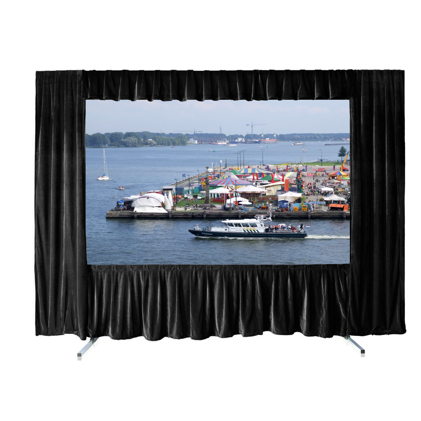 Sapphire 4m Drapery kit for SFFS404FR10 or SFFS404RP10 in Black.