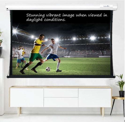 Sapphire Ambient Light Long Throw Tab Tension Electric 2.2m 16:9 Viewing area 2214 x 1245mm