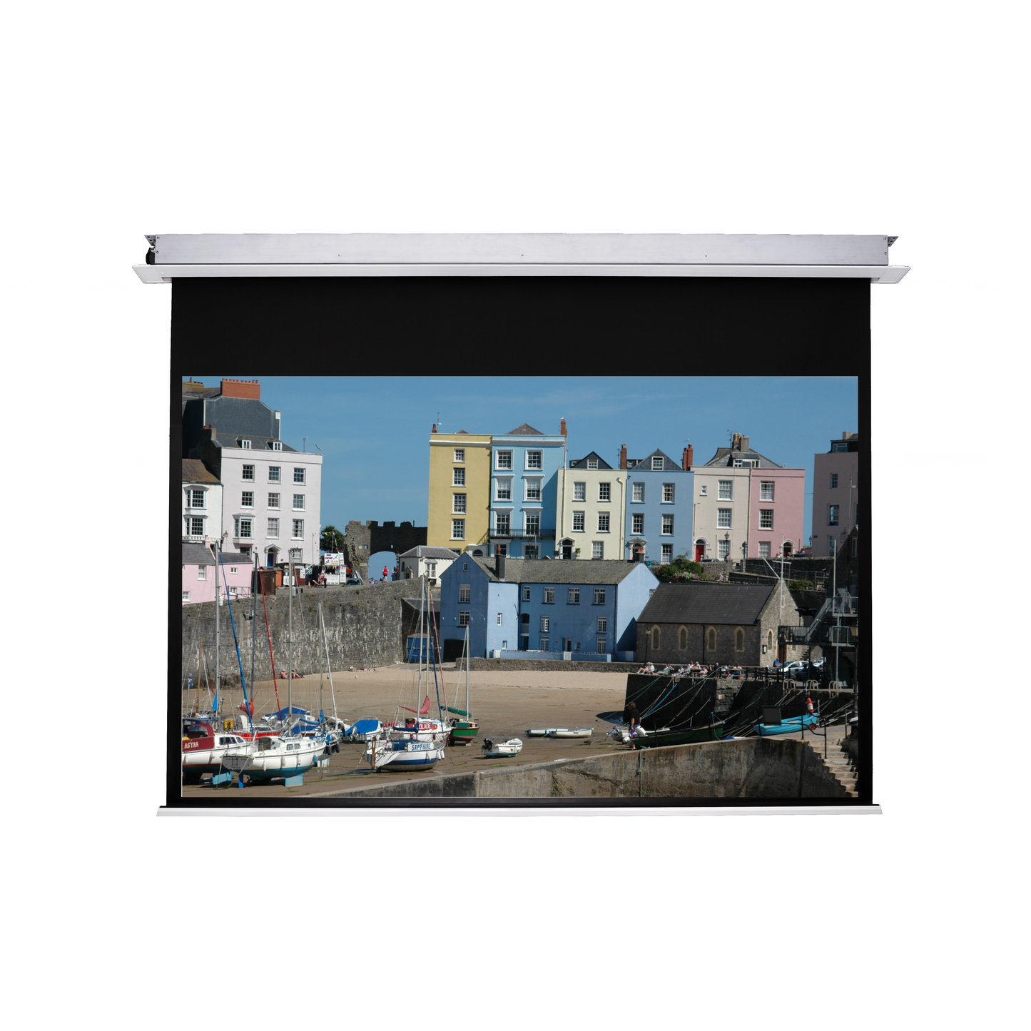 Sapphire Dedicated Electric Recessed Screen Viewing Area 2346mm x 1466mm 16:10 Approx Case Dimensions Not Including Surround L 2506mm x H 122mm x D 135mm