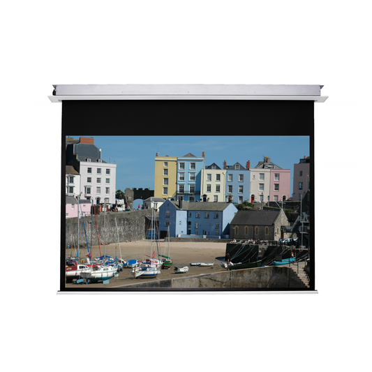 Sapphire Dedicated Electric Recessed Screen 16:10 Format Viewing Area 1705mm x 1065mm Approx Case Dimensions Not Including Surround L 1867mm x H 122mm x D 135mm