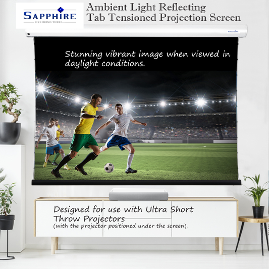 Sapphire Ambient Light Tab Tension Electric 2.2m 16:9 Viewing area 2214 x 1245mm
