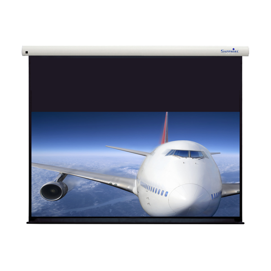 Sapphire Electric Infra Red Screen 16:9 Format Viewing Area 1460mm x 821mm Approx Case Dimensions L 1744mm x H 93mm x D 79mm