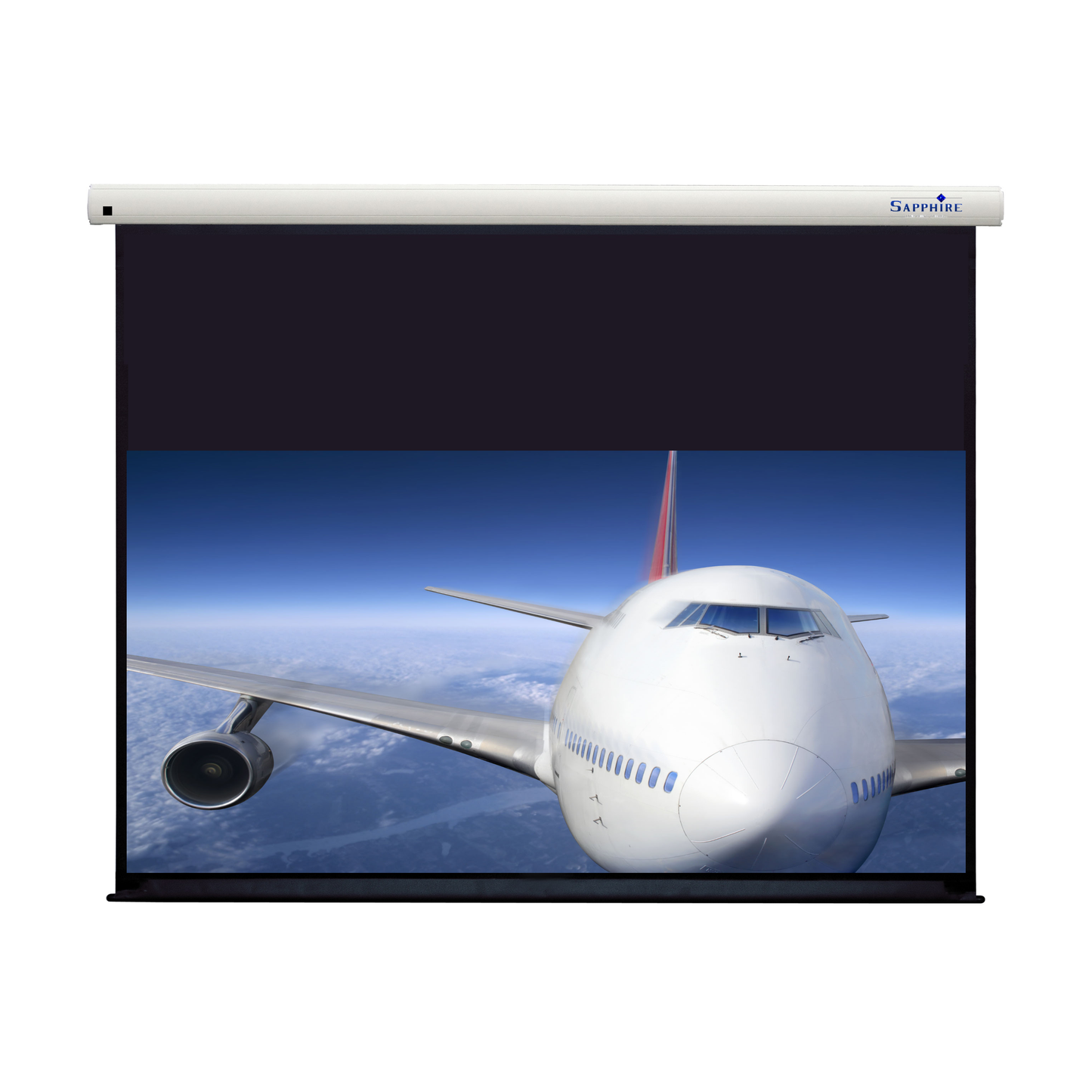 Sapphire Electric Screen with Trigger 16:9 Format Viewing Area 1704mm x 958mm Approx Case Dimensions L 1952mm x H 93mm x D 79mm