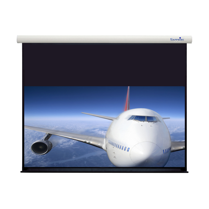 Sapphire Electric Radio Frequency Screen 16:9 Format Viewing Area 3010mm x 1693mm Approx Case Dimensions L 3330mm x H 126mm x D 120mm