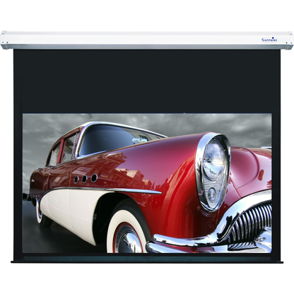 Sapphire Electric Radio Frequency Screen 16:9 Format Viewing Area 4878mm x 2739mm (not channel fix) Approx Case Dimensions L 5283mm x H 232mm x D 217mm