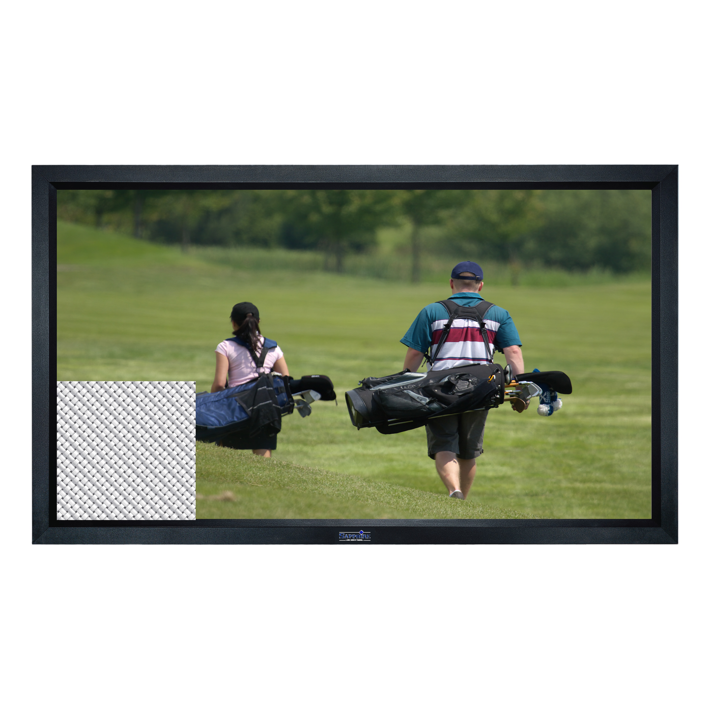 Acoustically Transparent Sapphire Fixed Frame Front Projection Screen Viewing Area 3011mm x 1693mm 16:9 Format