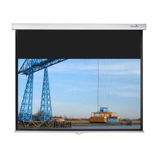 Sapphire Manual Screen 16:10 Format Viewing Area 2700mm x 1688mm not channel fix Approx Case Dimensions L 2967mm x H 110mm x D 110mm