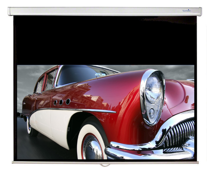 Sapphire Manual Screen 16:9 Format Viewing Area 2340mm x 1320mm not channel fix Approx Case Dimensions L 2554mm x H 79mm x D 78mm inc Brackets